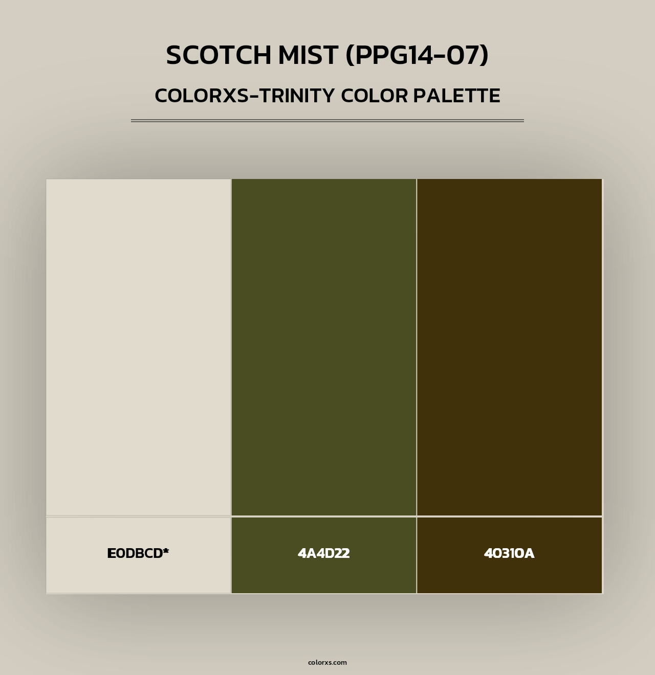 Scotch Mist (PPG14-07) - Colorxs Trinity Palette
