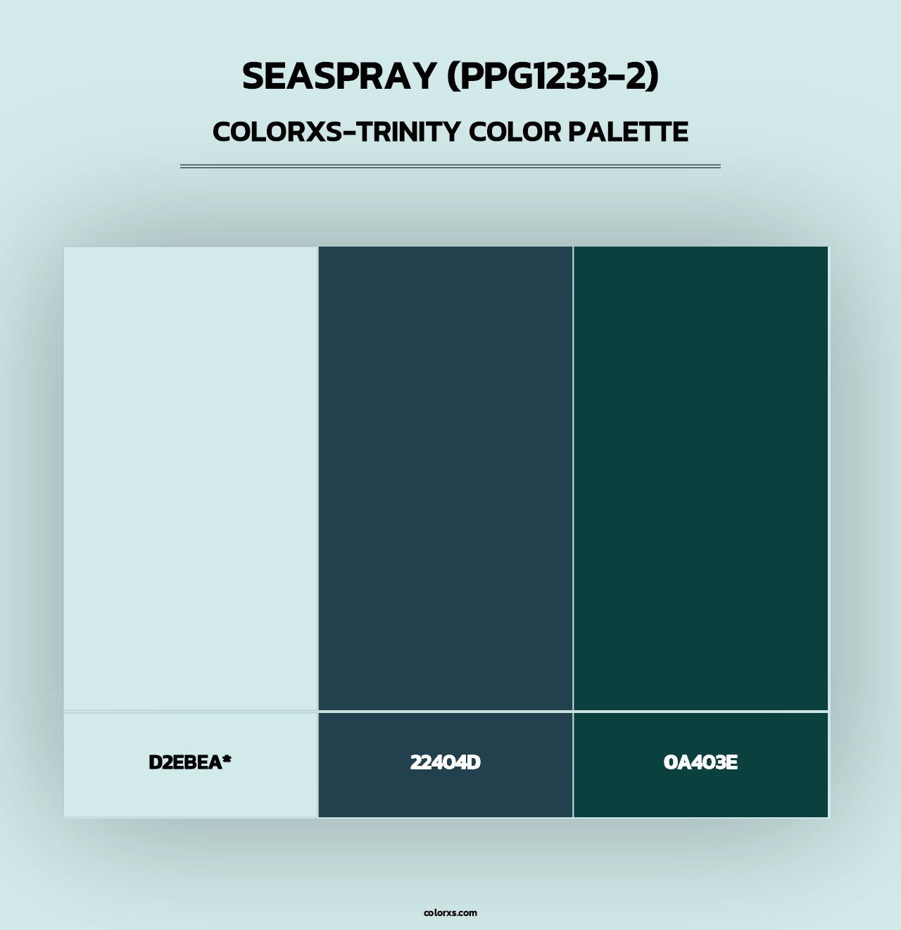 Seaspray (PPG1233-2) - Colorxs Trinity Palette