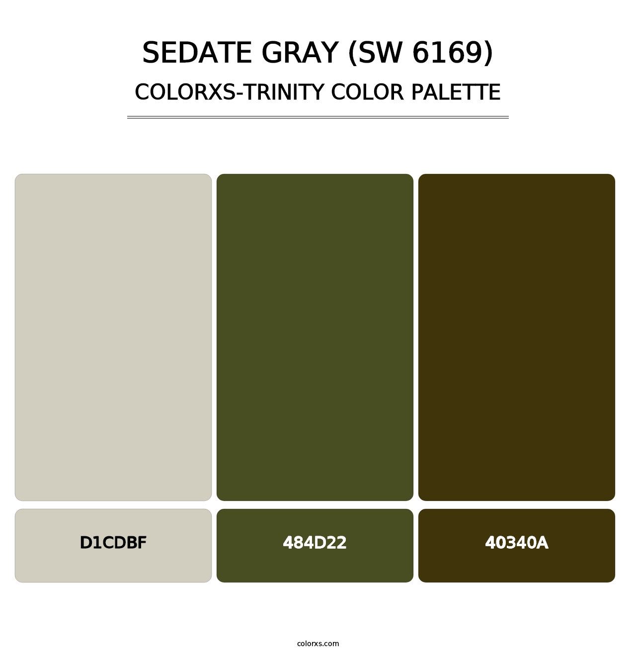 Sedate Gray (SW 6169) - Colorxs Trinity Palette