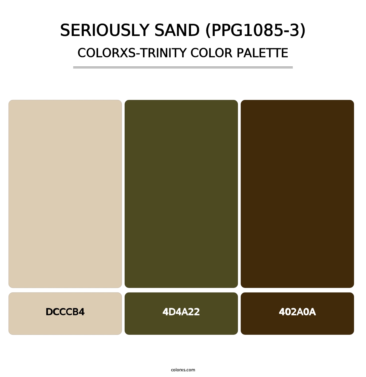 Seriously Sand (PPG1085-3) - Colorxs Trinity Palette