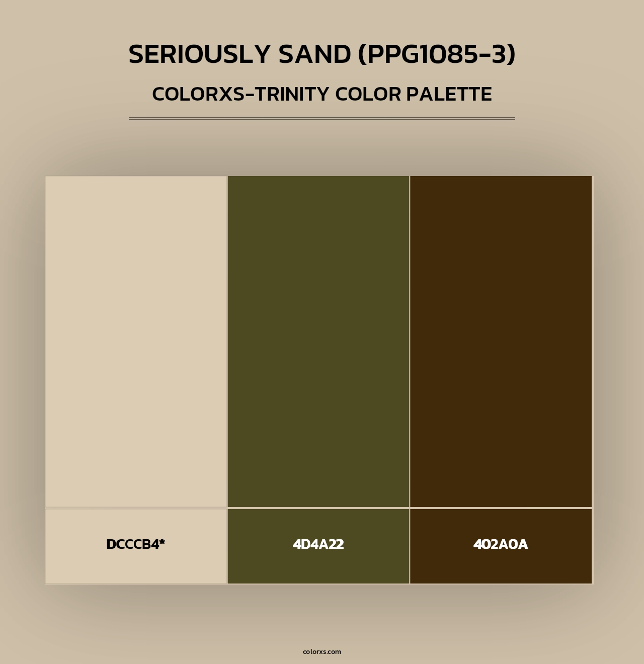 Seriously Sand (PPG1085-3) - Colorxs Trinity Palette