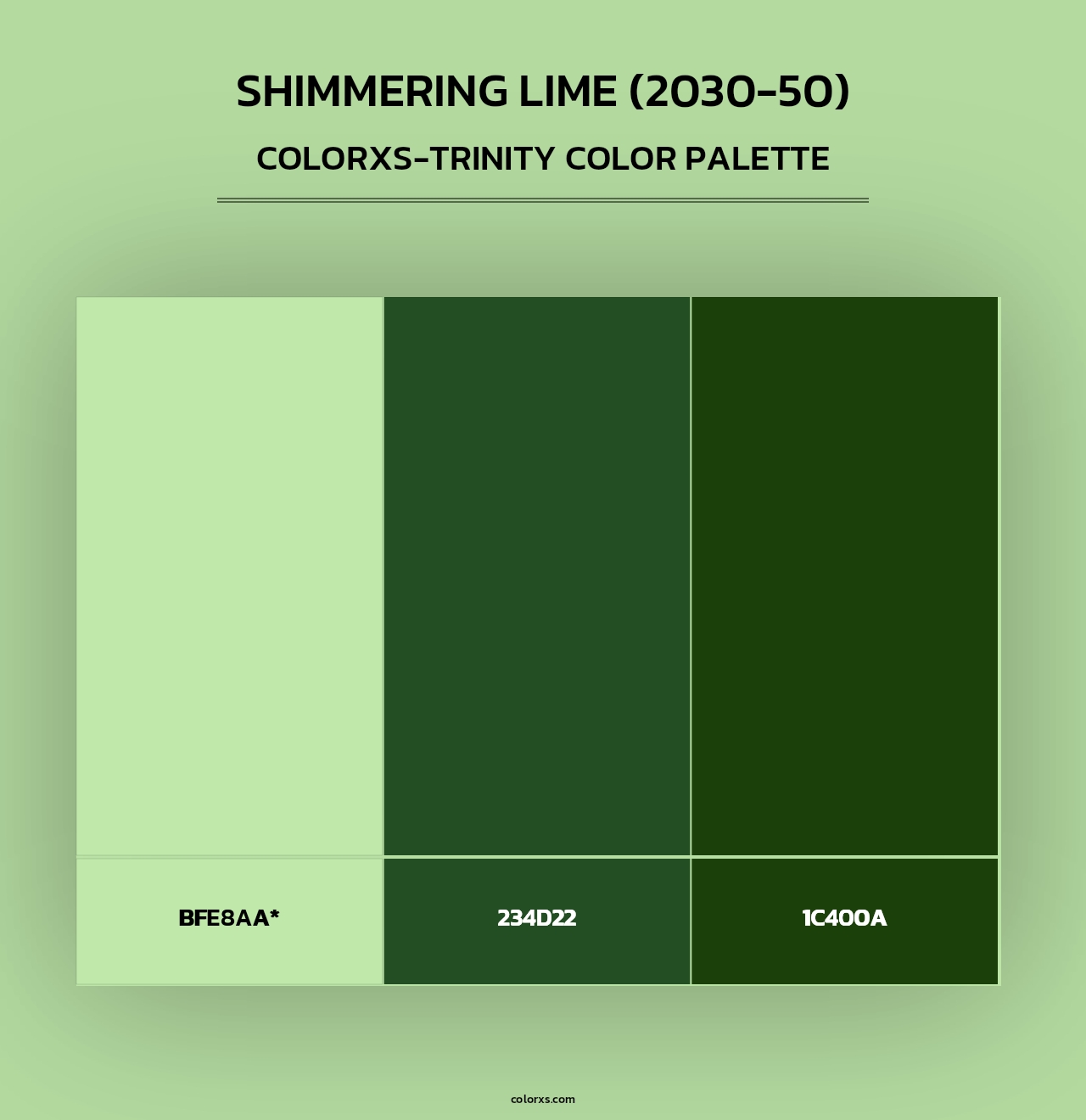 Shimmering Lime (2030-50) - Colorxs Trinity Palette