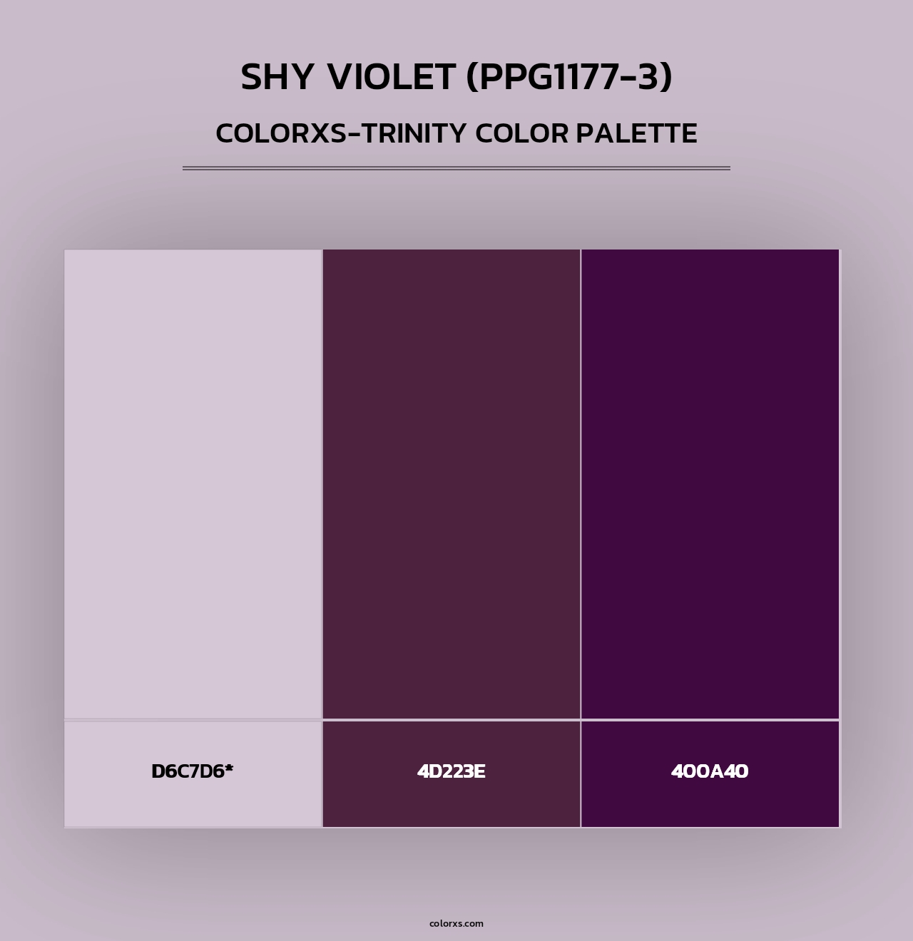 Shy Violet (PPG1177-3) - Colorxs Trinity Palette