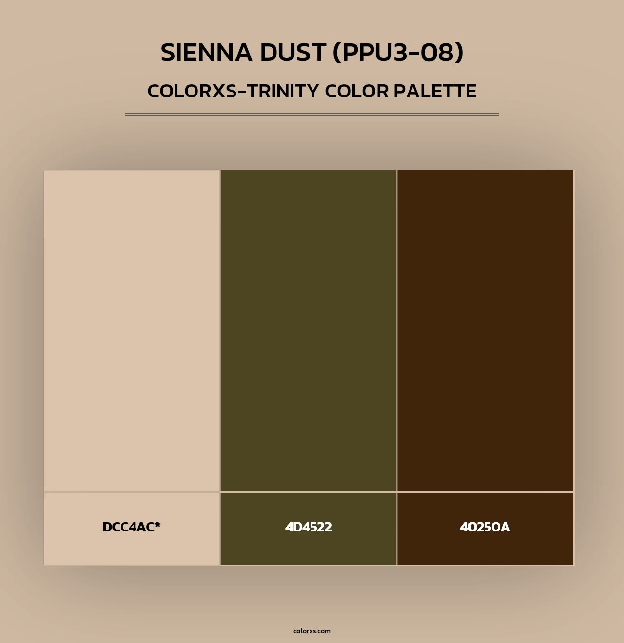 Sienna Dust (PPU3-08) - Colorxs Trinity Palette
