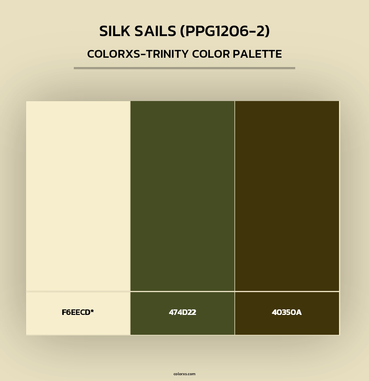 Silk Sails (PPG1206-2) - Colorxs Trinity Palette