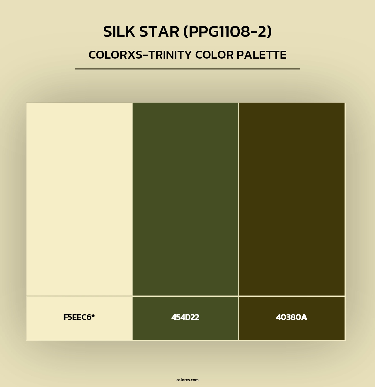 Silk Star (PPG1108-2) - Colorxs Trinity Palette