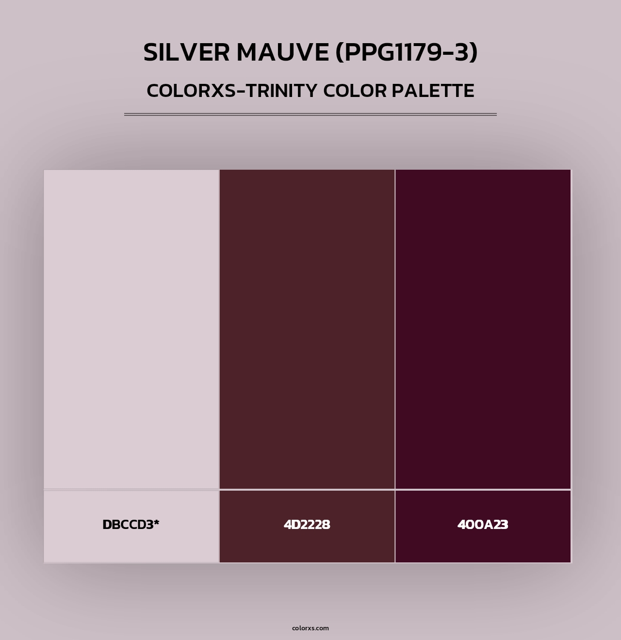 Silver Mauve (PPG1179-3) - Colorxs Trinity Palette