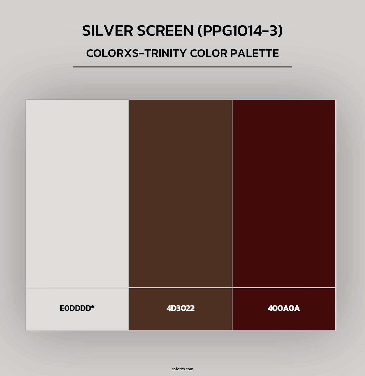 Silver Screen (PPG1014-3) - Colorxs Trinity Palette