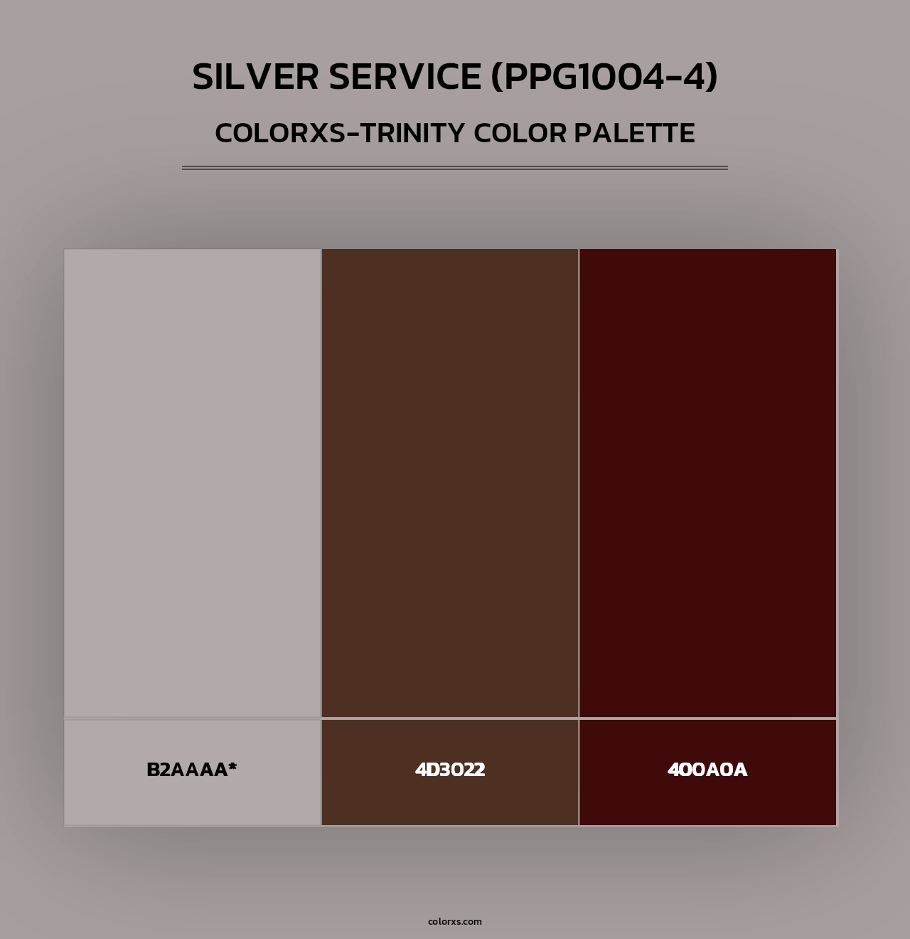 Silver Service (PPG1004-4) - Colorxs Trinity Palette