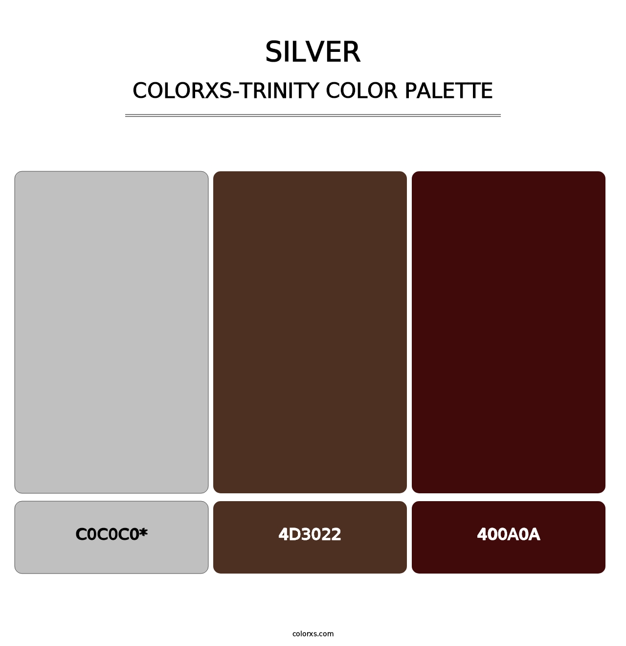 Silver - Colorxs Trinity Palette