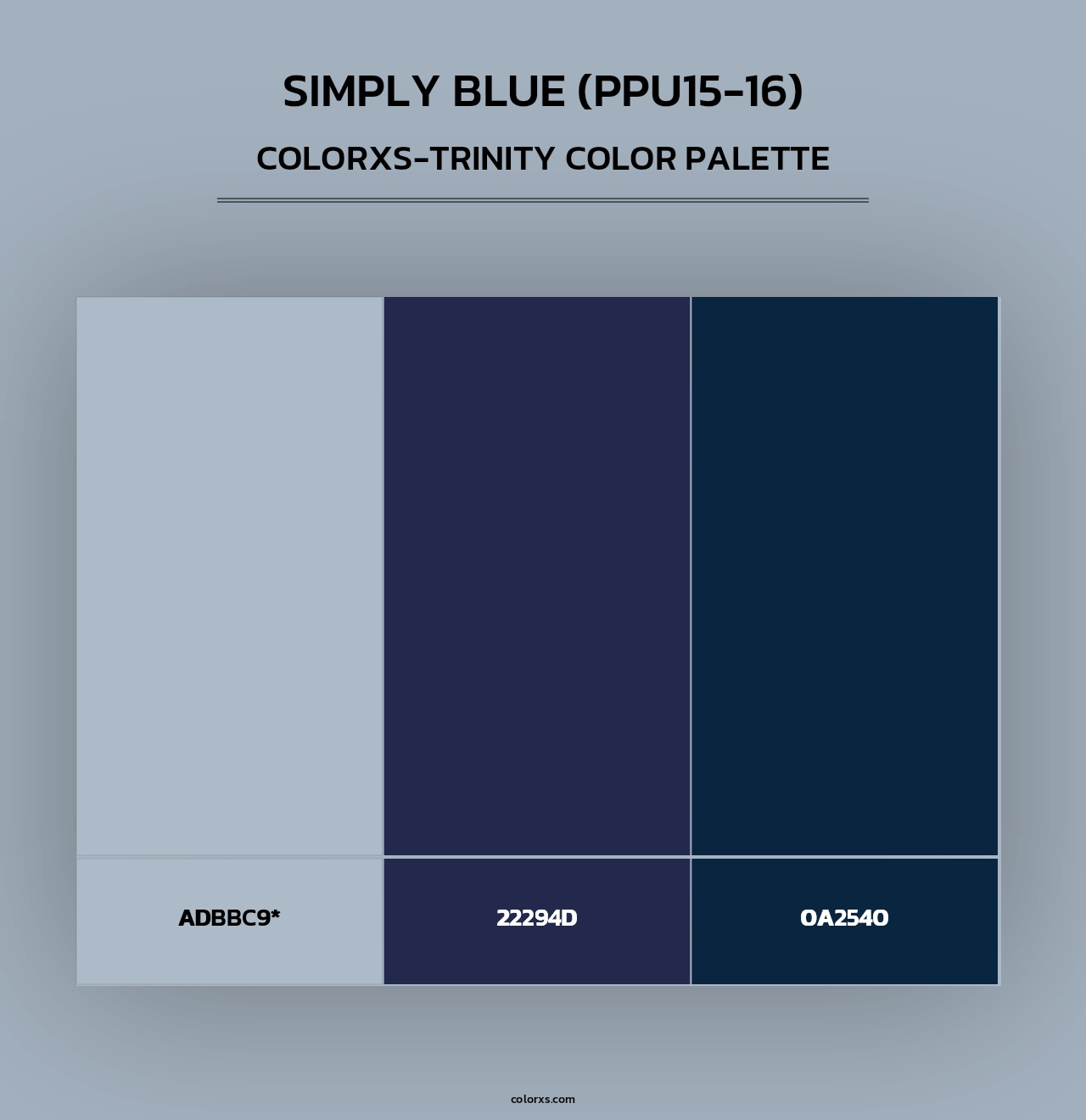 Simply Blue (PPU15-16) - Colorxs Trinity Palette