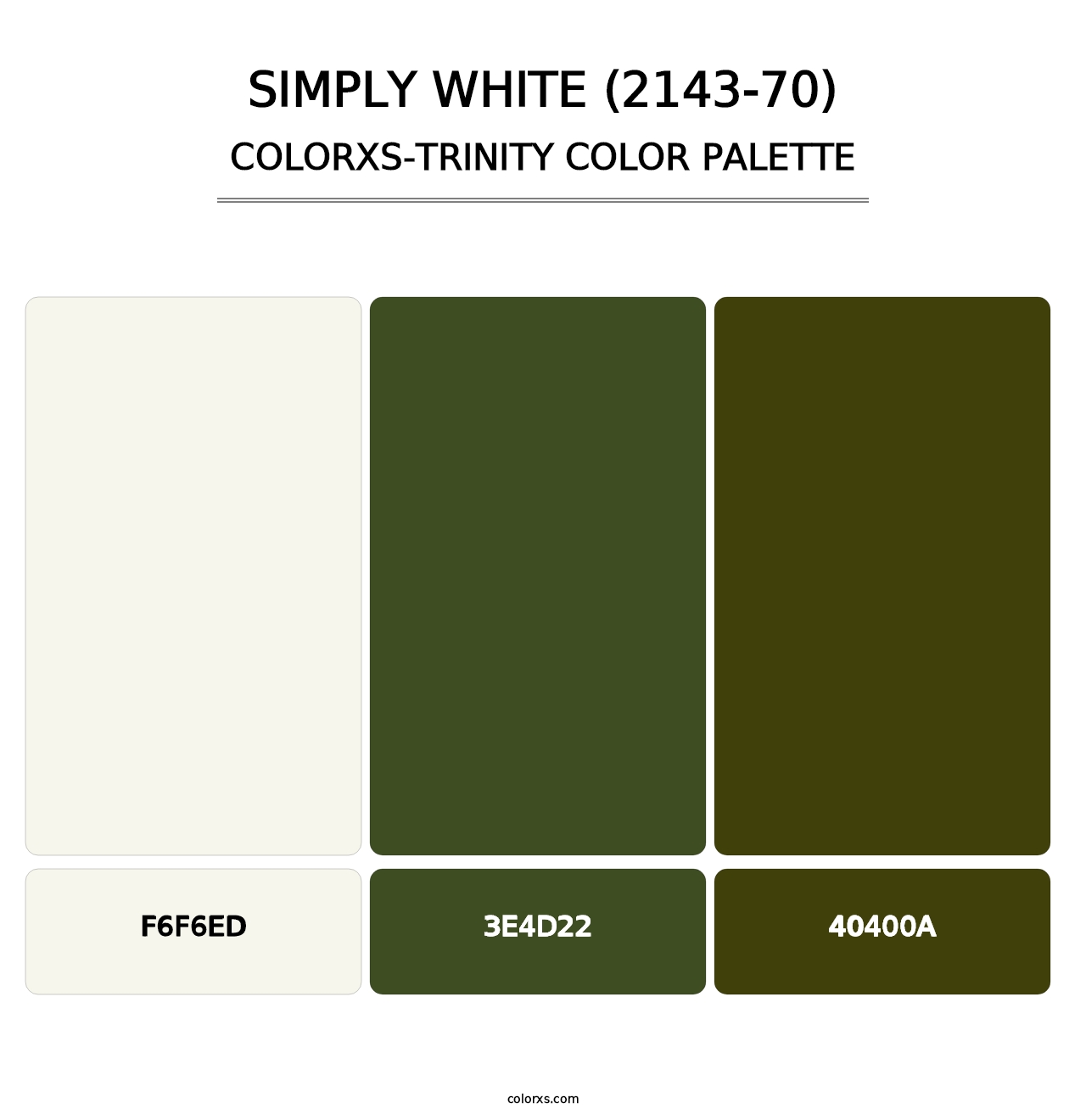 Simply White (2143-70) - Colorxs Trinity Palette