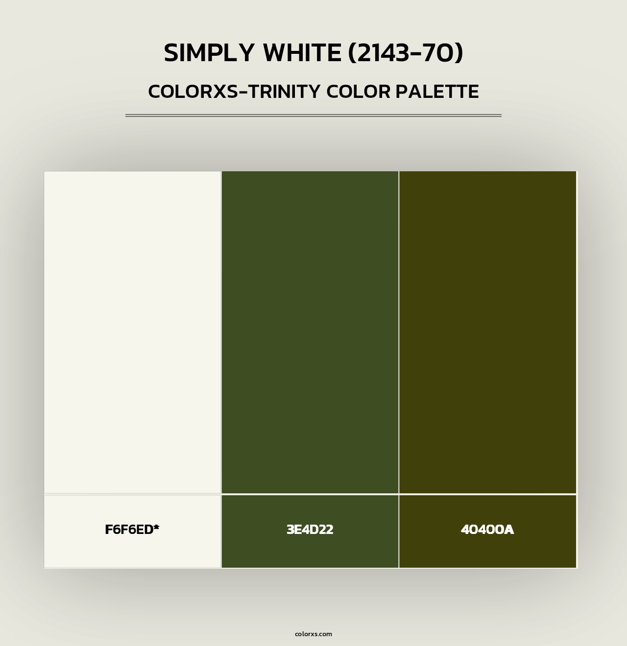 Simply White (2143-70) - Colorxs Trinity Palette