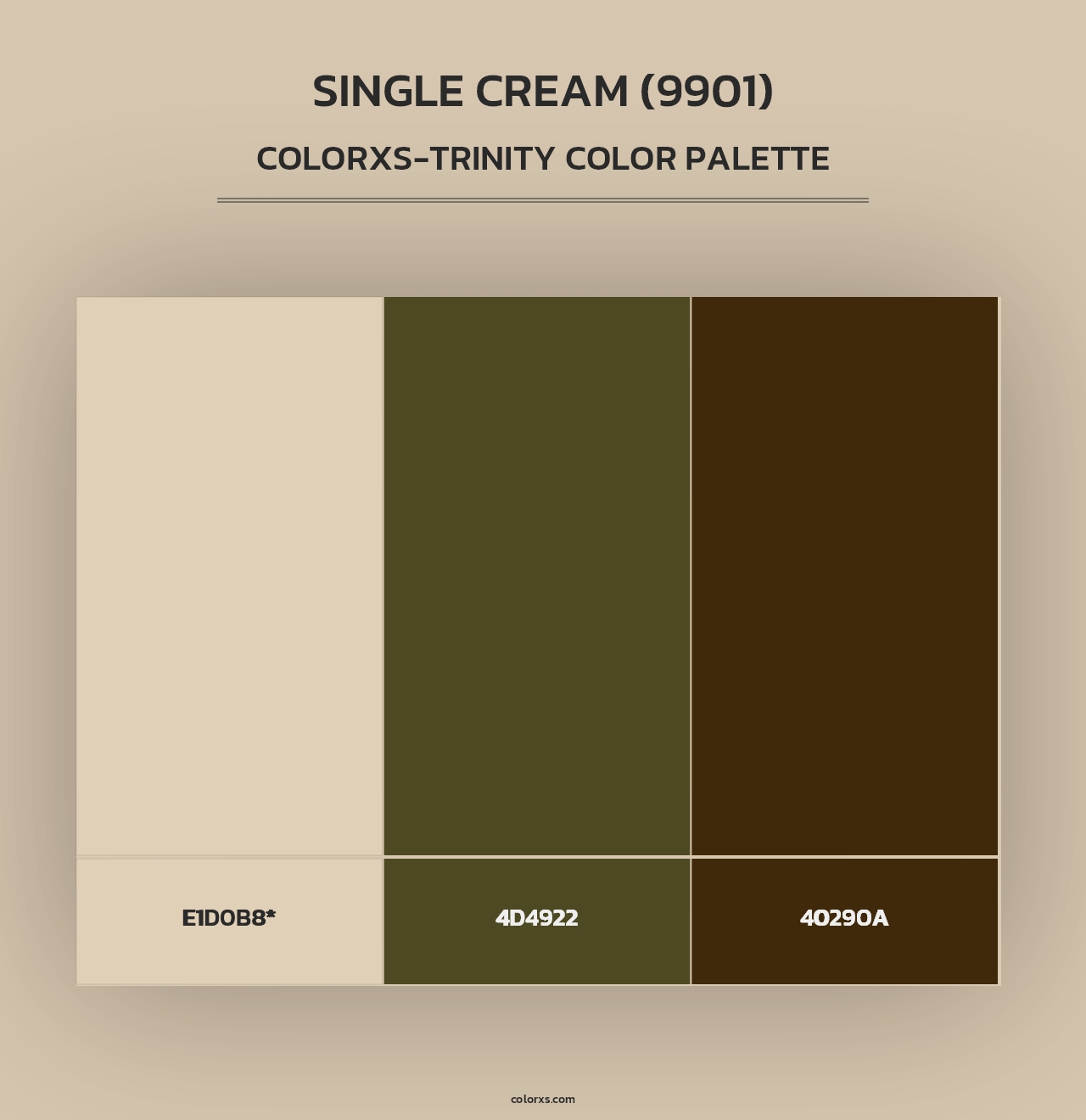 Single Cream (9901) - Colorxs Trinity Palette