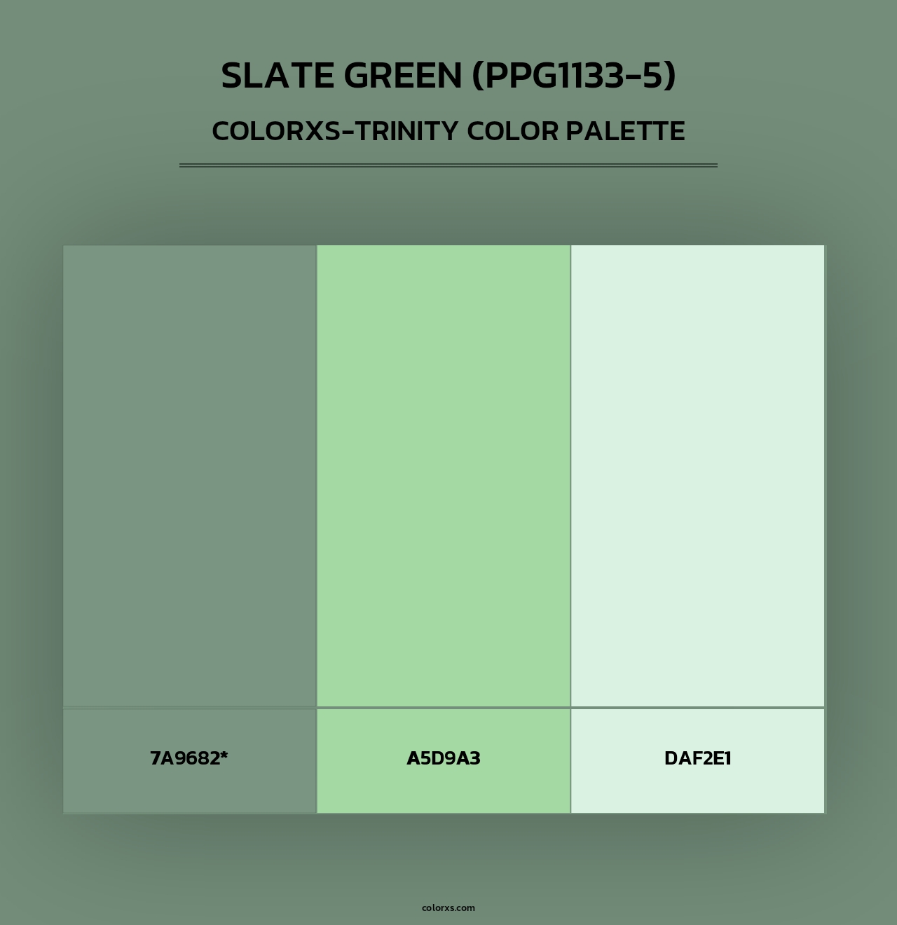 Slate Green (PPG1133-5) - Colorxs Trinity Palette