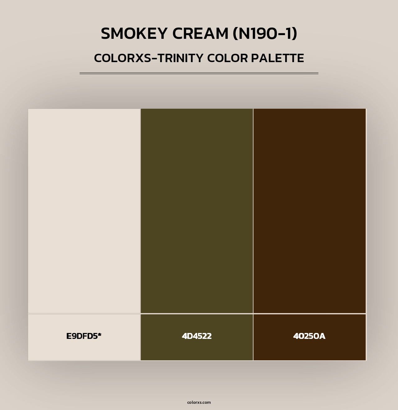 Smokey Cream (N190-1) - Colorxs Trinity Palette