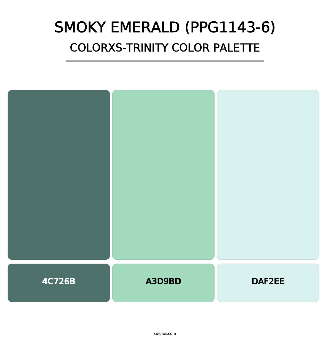 Smoky Emerald (PPG1143-6) - Colorxs Trinity Palette
