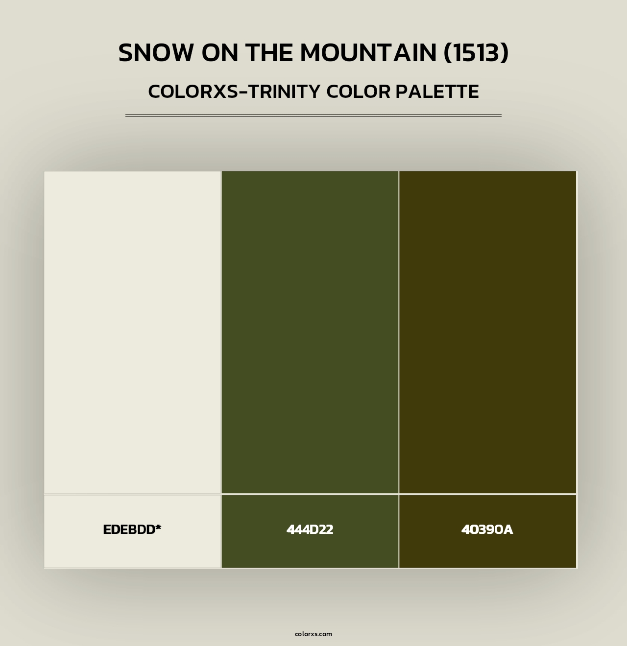 Snow on the Mountain (1513) - Colorxs Trinity Palette