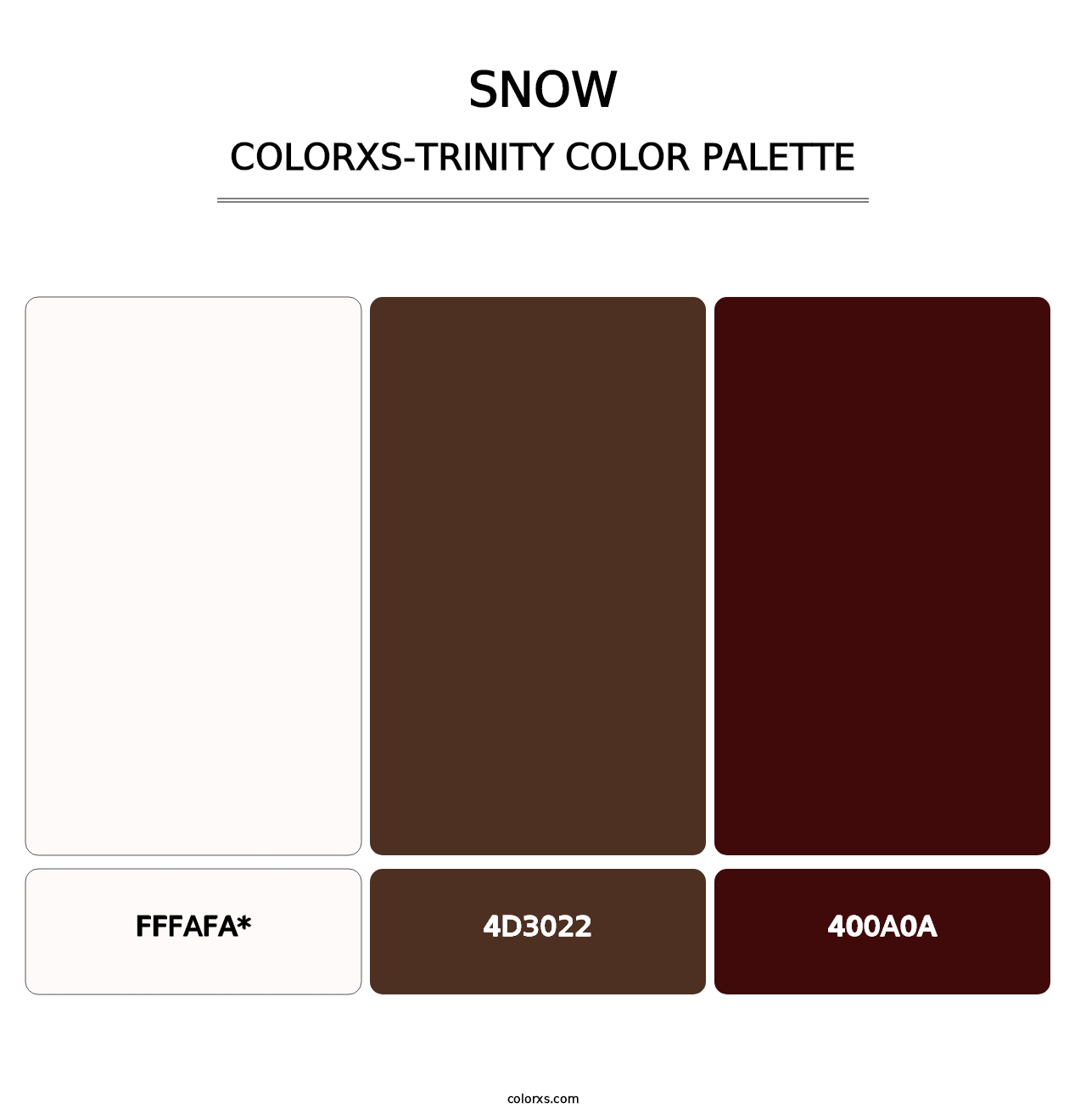 Snow - Colorxs Trinity Palette
