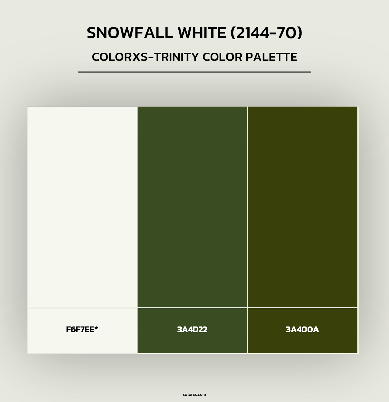 Snowfall White (2144-70) - Colorxs Trinity Palette