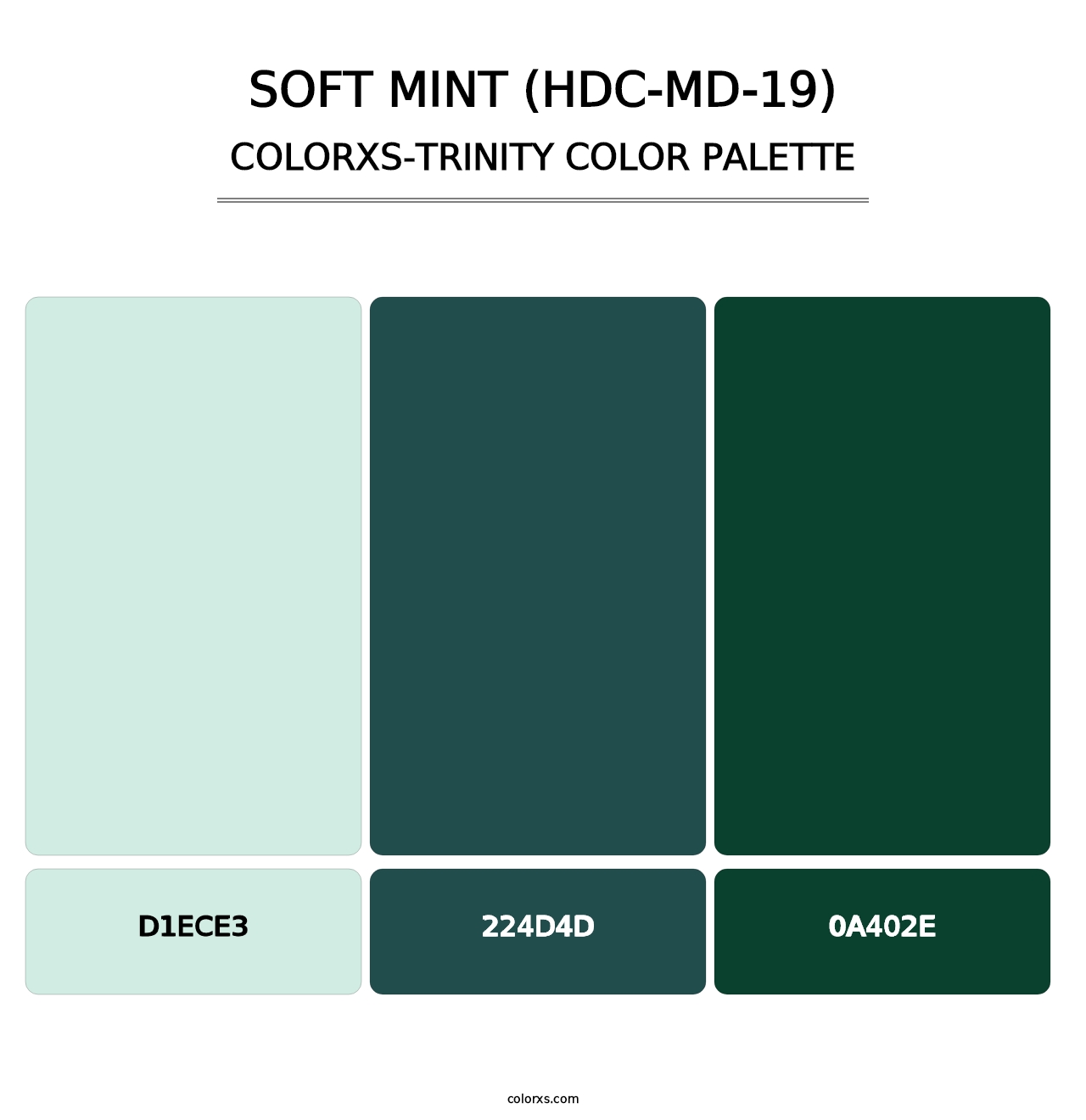 Soft Mint (HDC-MD-19) - Colorxs Trinity Palette