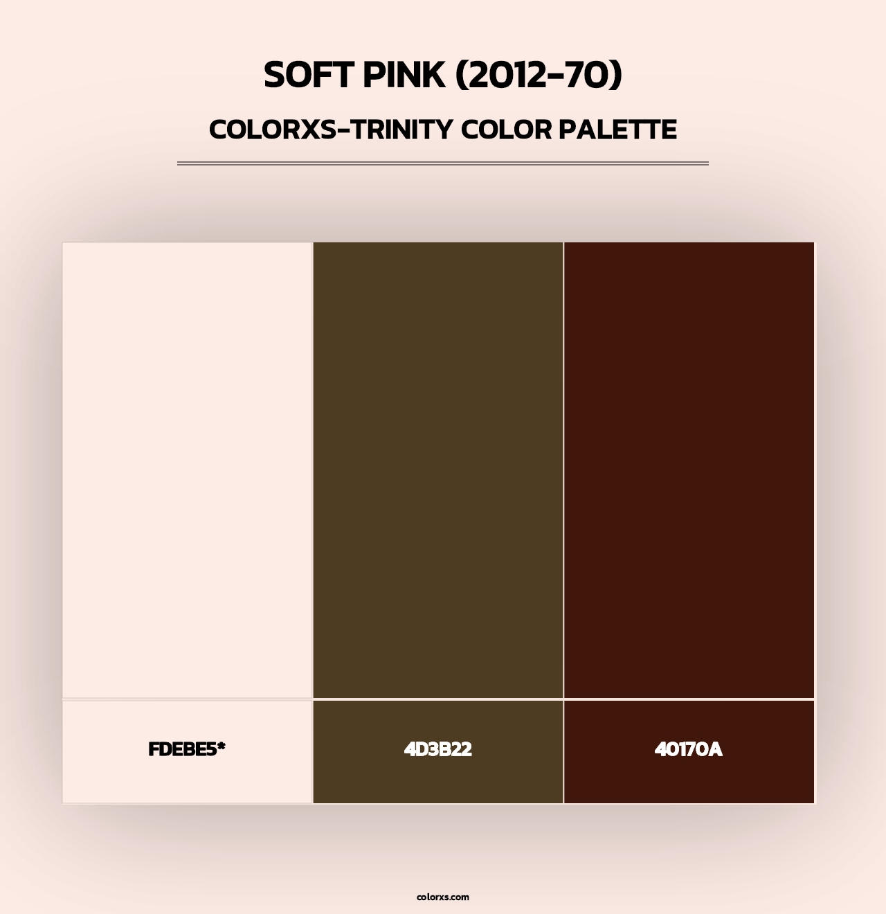 Soft Pink (2012-70) - Colorxs Trinity Palette