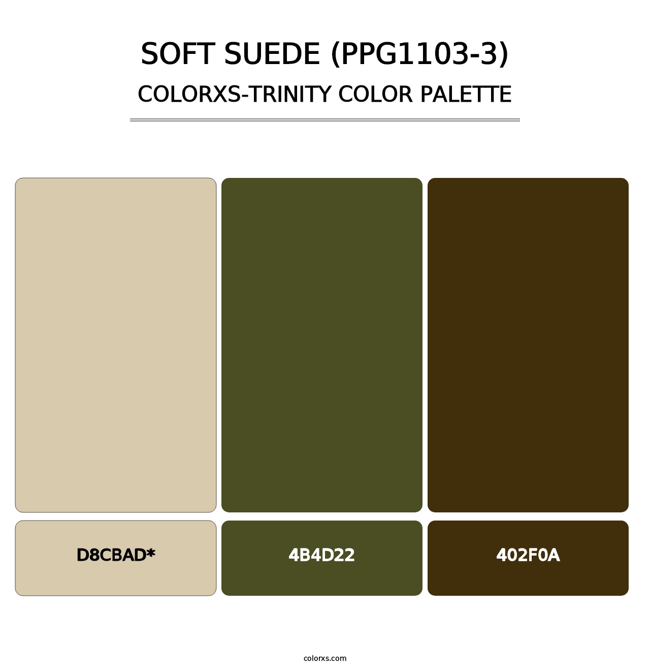 Soft Suede (PPG1103-3) - Colorxs Trinity Palette
