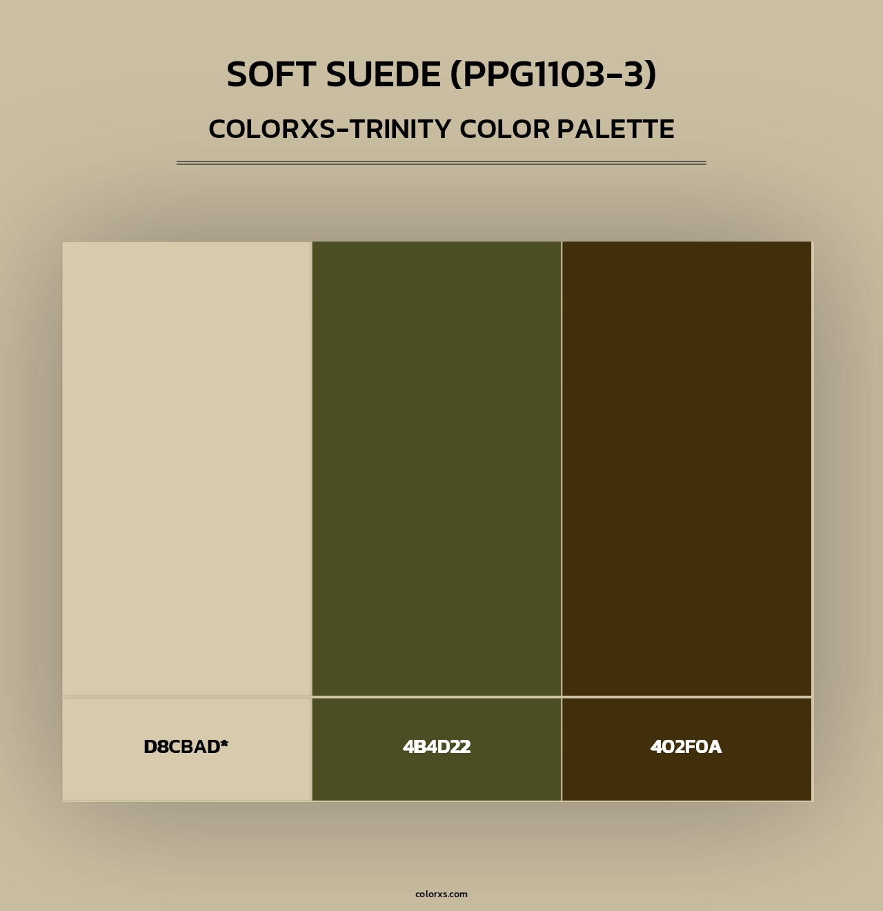 Soft Suede (PPG1103-3) - Colorxs Trinity Palette