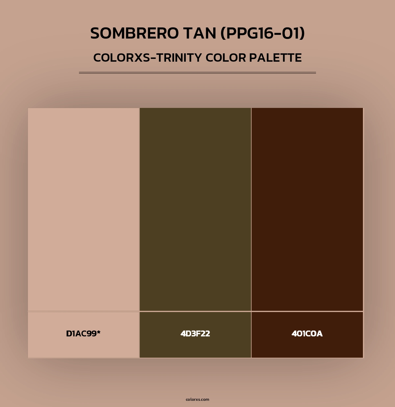 Sombrero Tan (PPG16-01) - Colorxs Trinity Palette