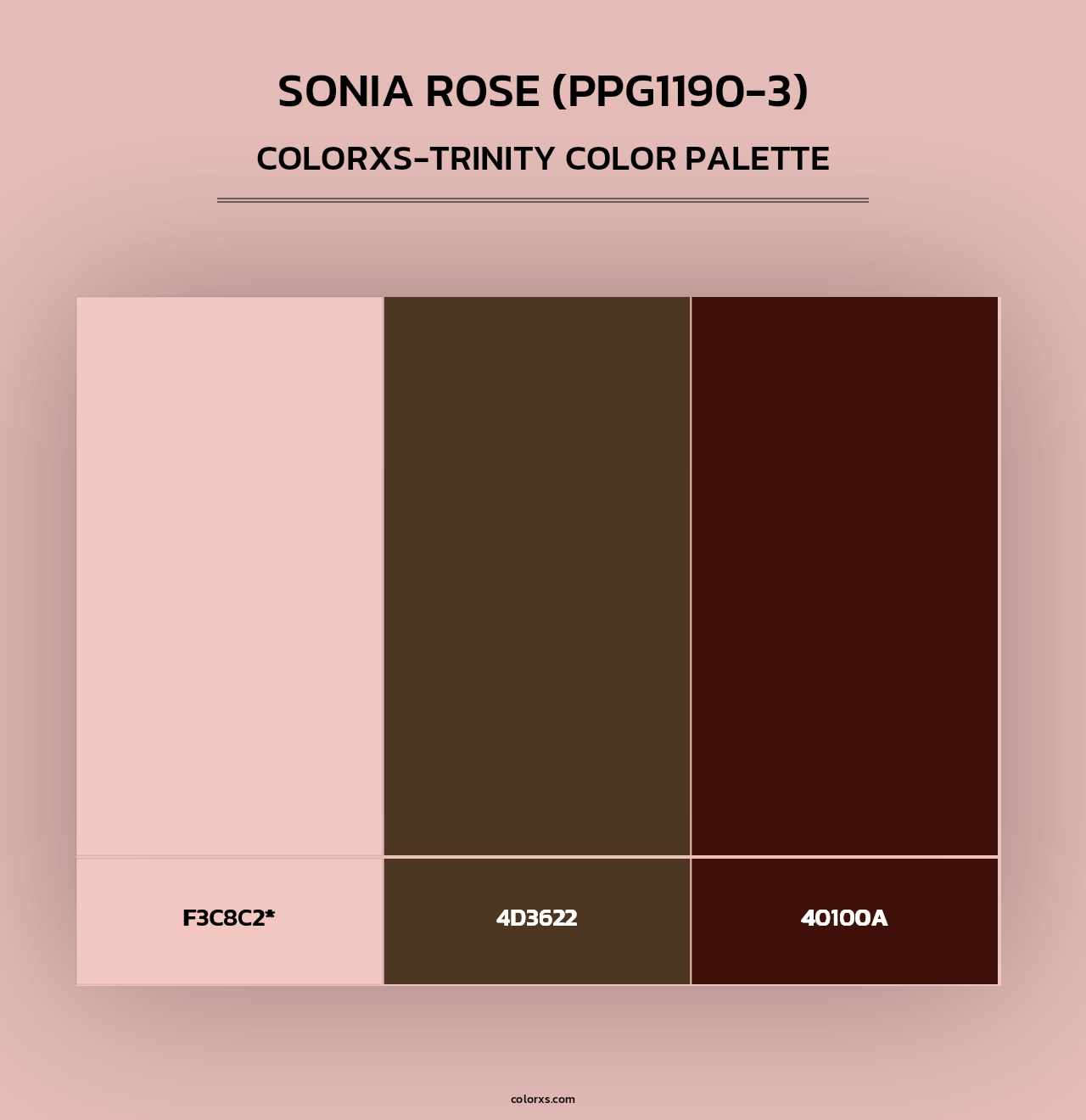 Sonia Rose (PPG1190-3) - Colorxs Trinity Palette