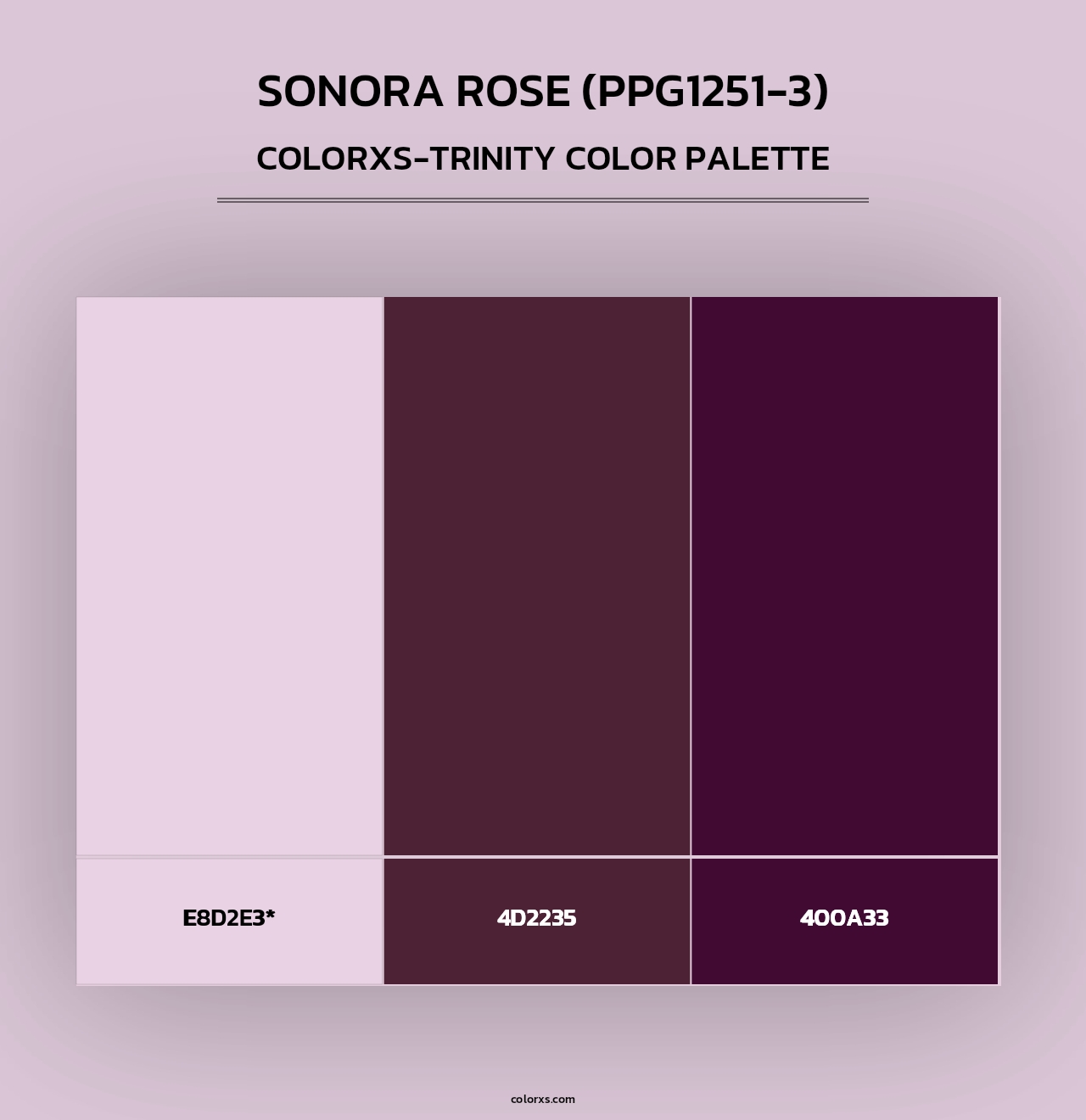 Sonora Rose (PPG1251-3) - Colorxs Trinity Palette