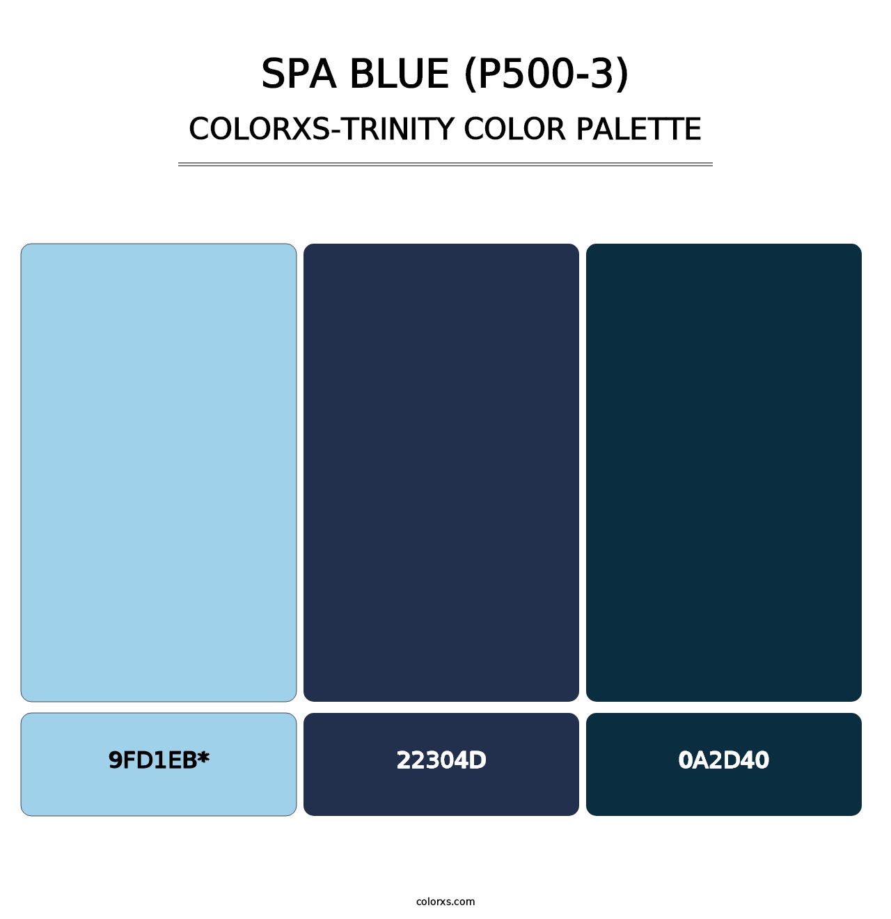Spa Blue (P500-3) - Colorxs Trinity Palette