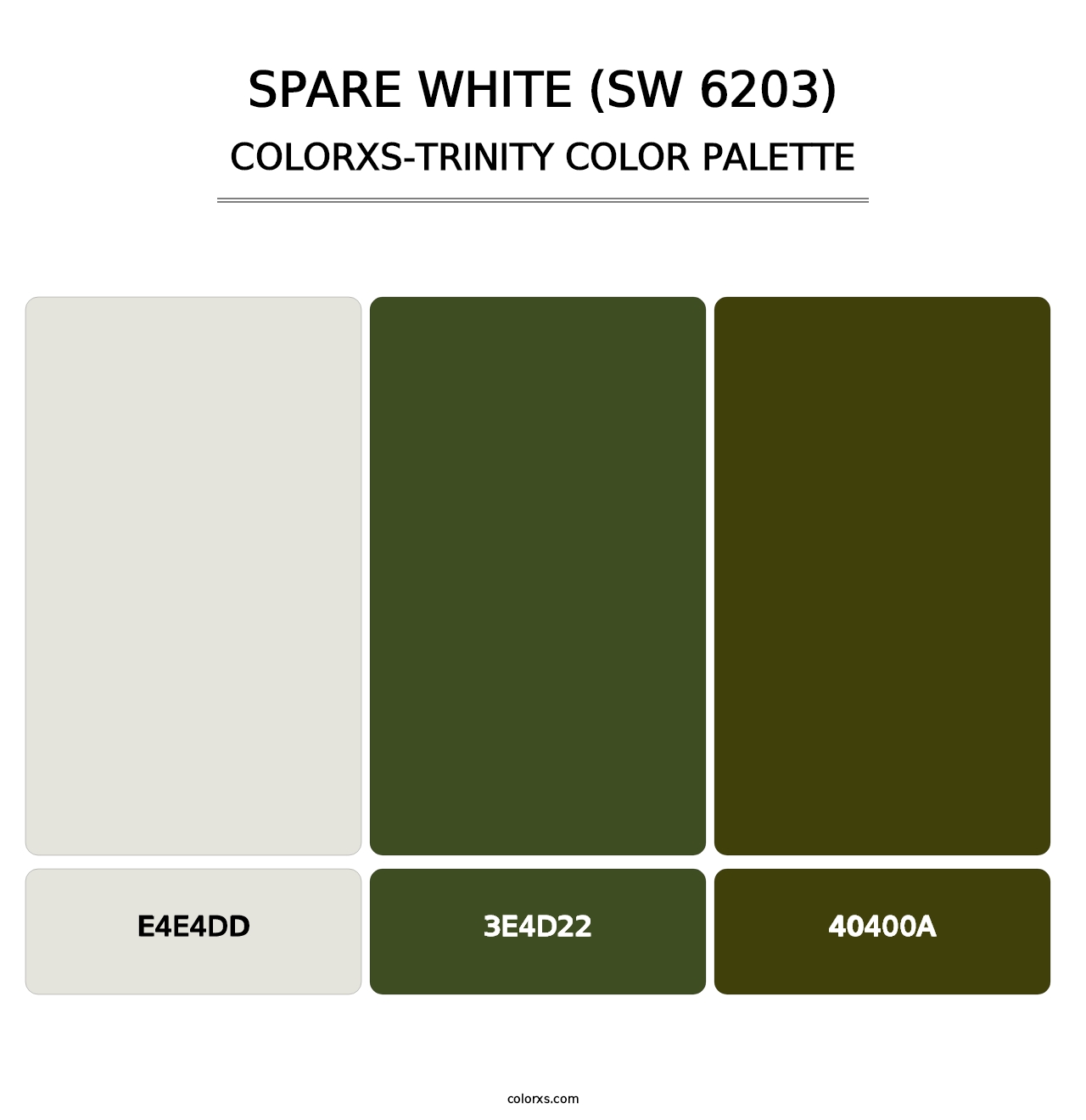Spare White (SW 6203) - Colorxs Trinity Palette