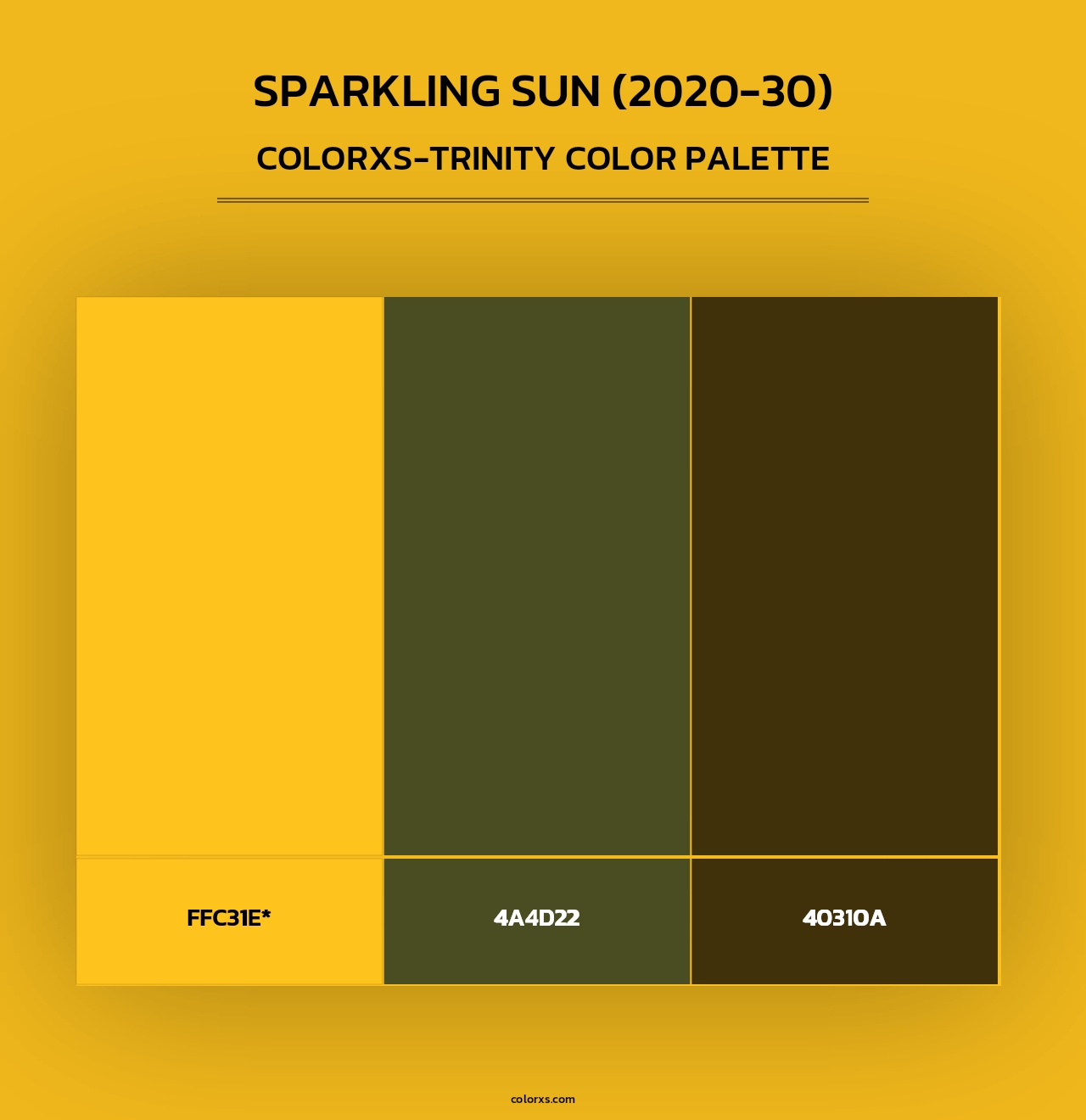 Sparkling Sun (2020-30) - Colorxs Trinity Palette