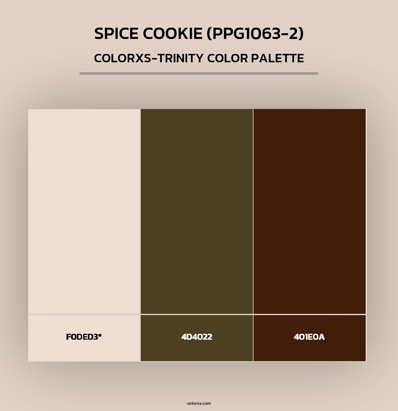 Spice Cookie (PPG1063-2) - Colorxs Trinity Palette