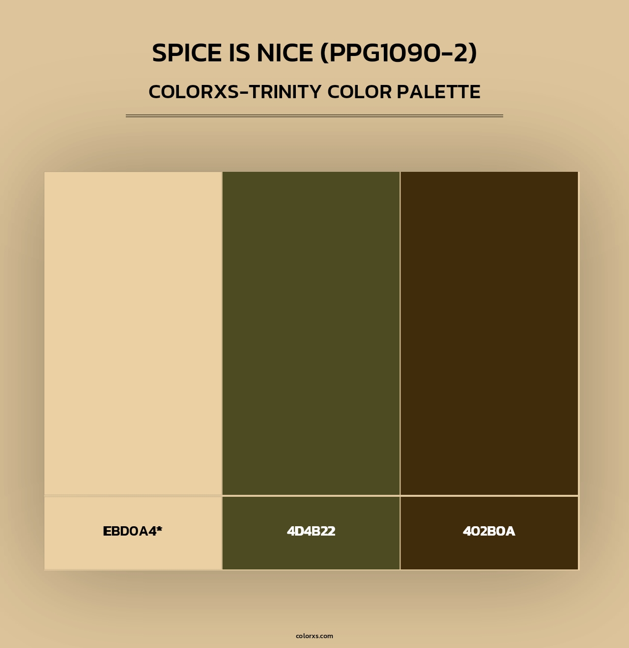 Spice Is Nice (PPG1090-2) - Colorxs Trinity Palette