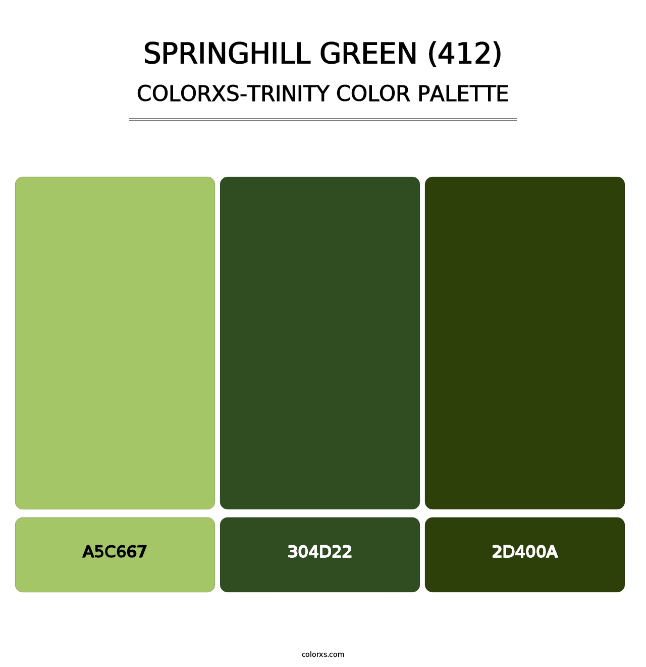 Springhill Green (412) - Colorxs Trinity Palette