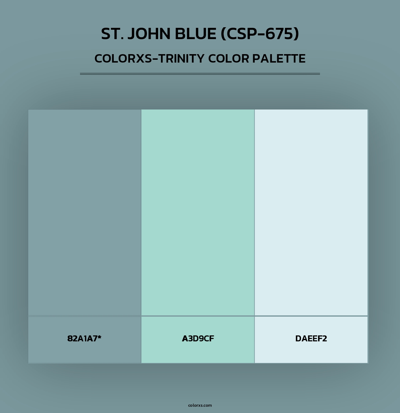 St. John Blue (CSP-675) - Colorxs Trinity Palette