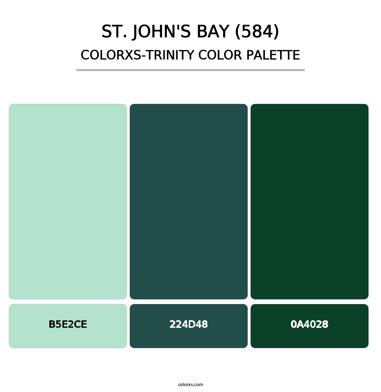 St. John's Bay (584) - Colorxs Trinity Palette