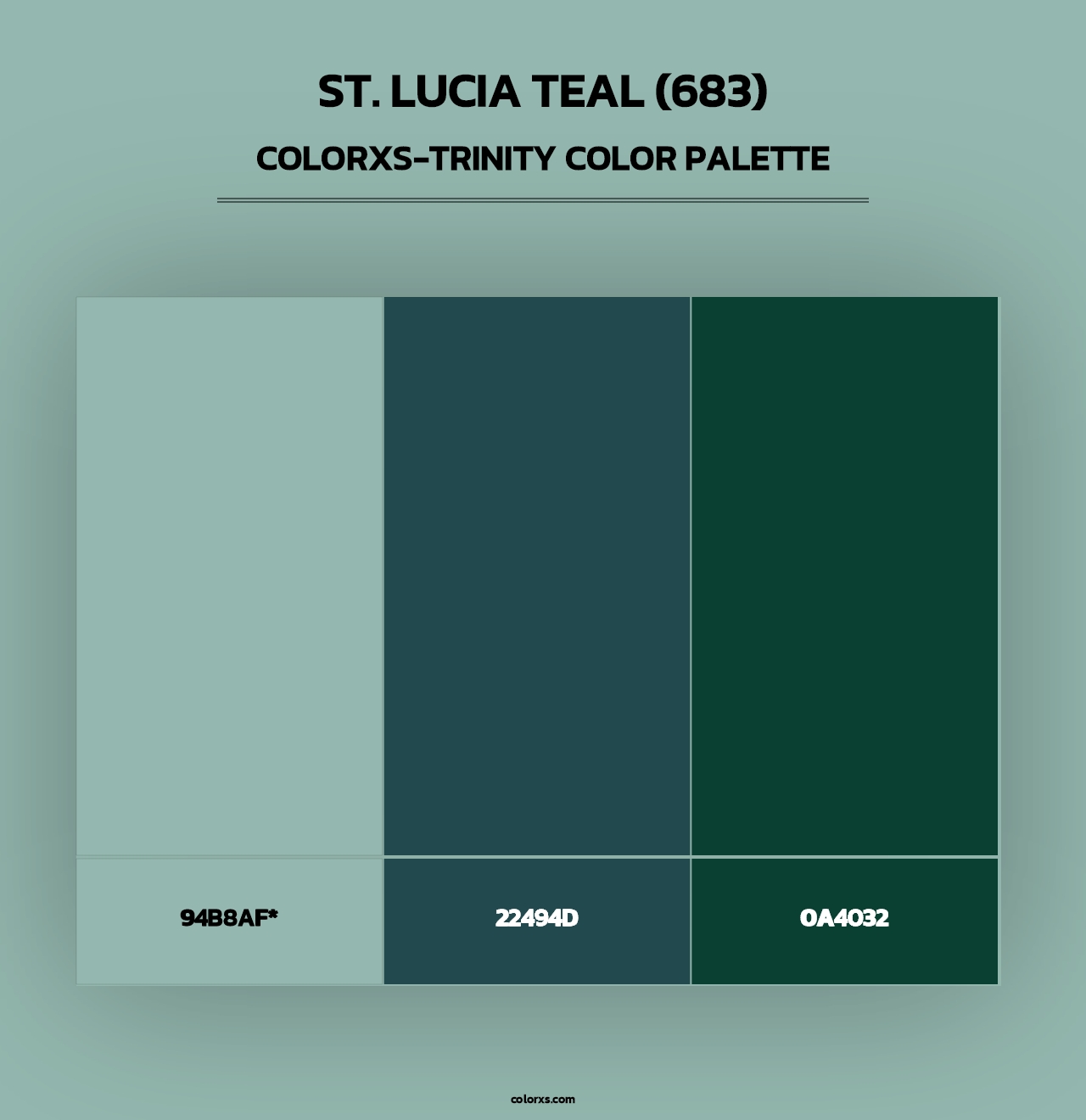 St. Lucia Teal (683) - Colorxs Trinity Palette