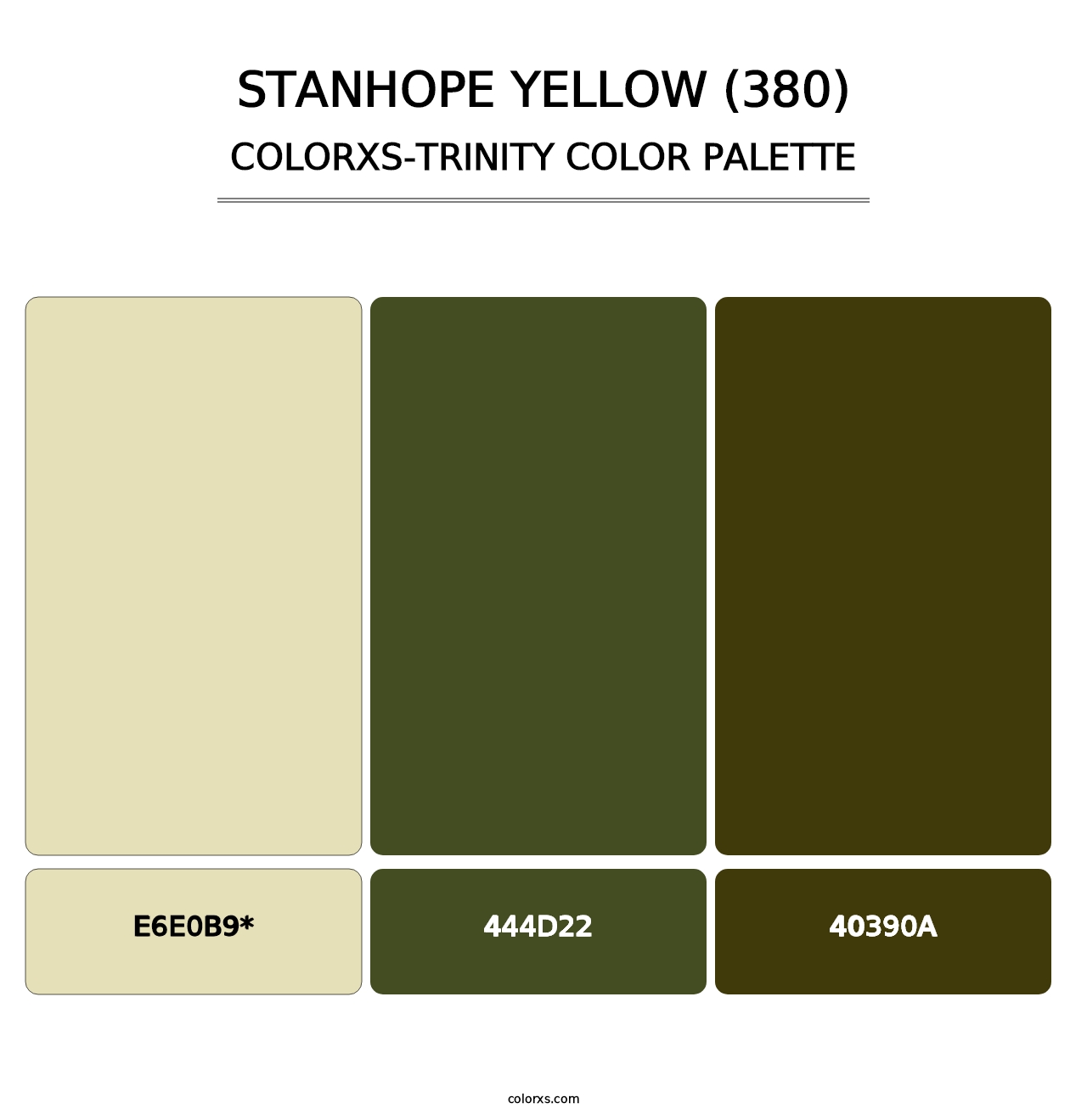 Stanhope Yellow (380) - Colorxs Trinity Palette