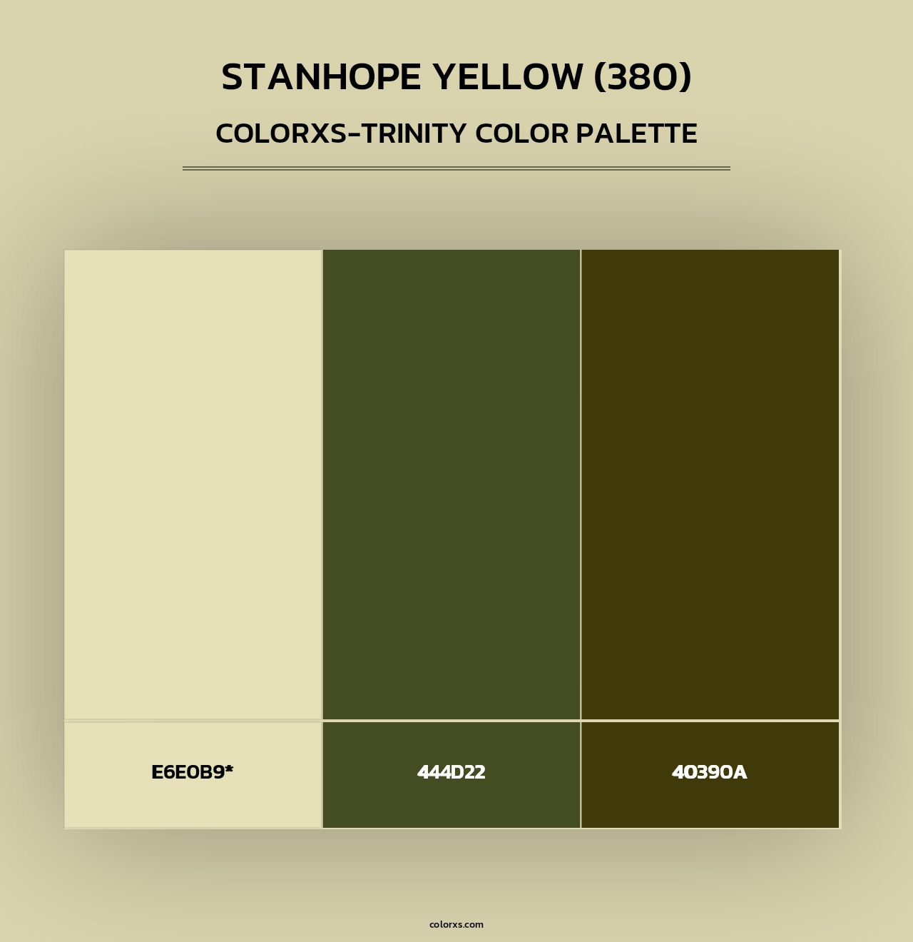 Stanhope Yellow (380) - Colorxs Trinity Palette
