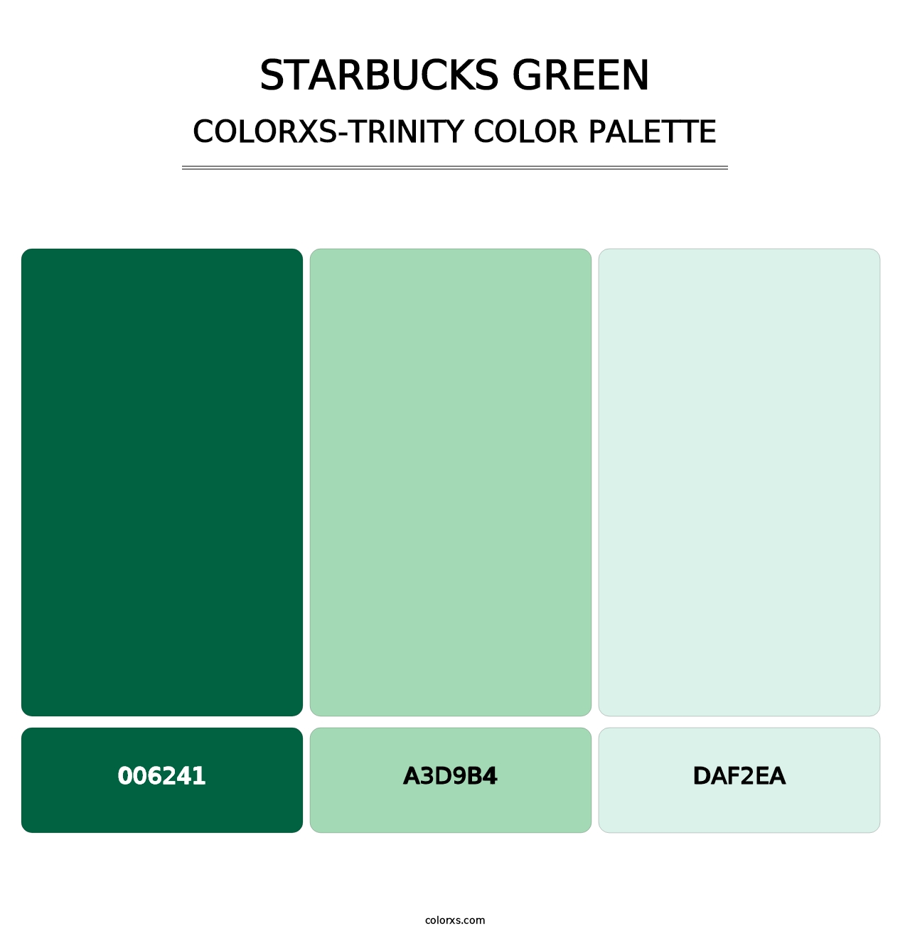 Starbucks Green - Colorxs Trinity Palette