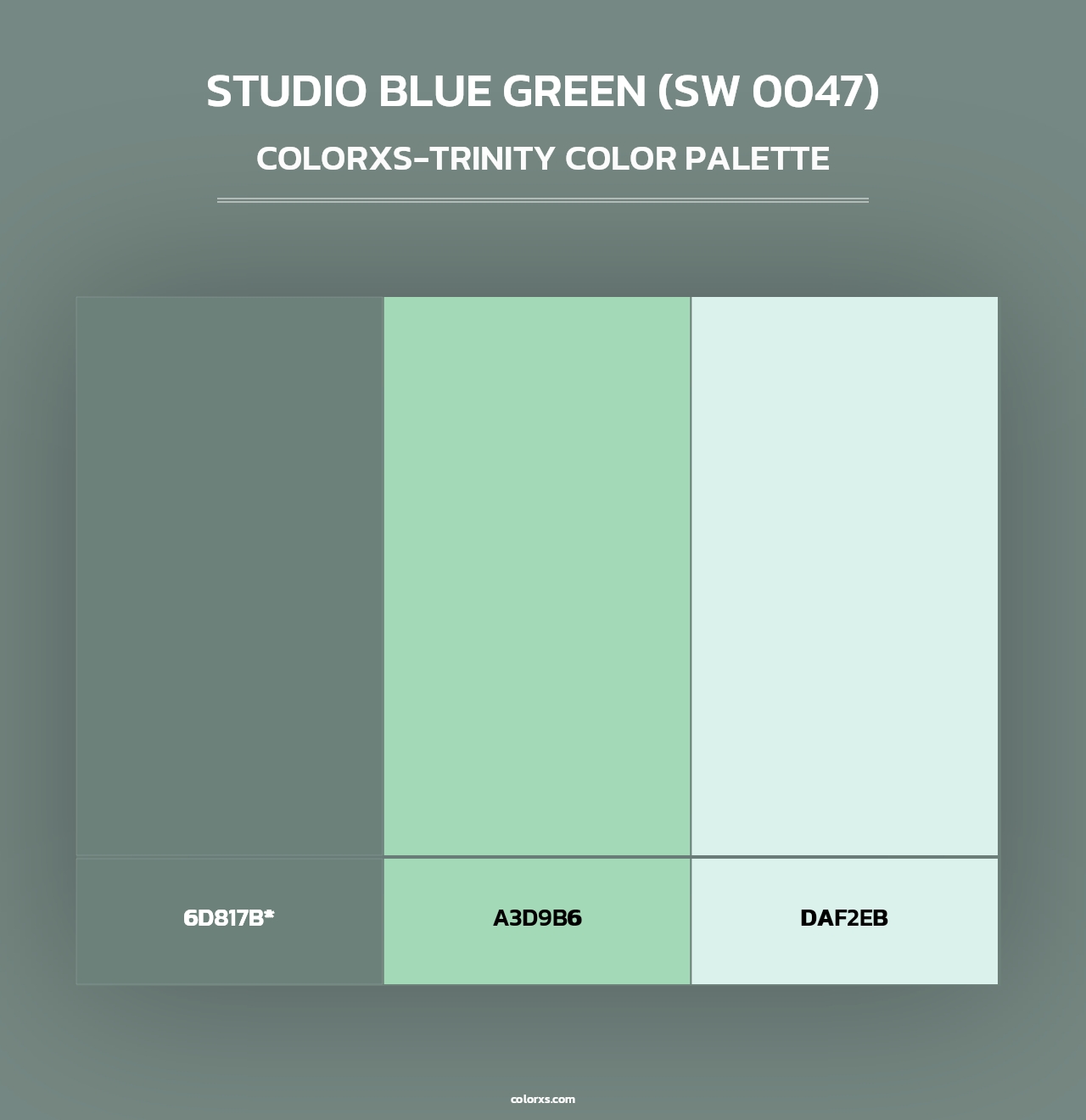 Studio Blue Green (SW 0047) - Colorxs Trinity Palette