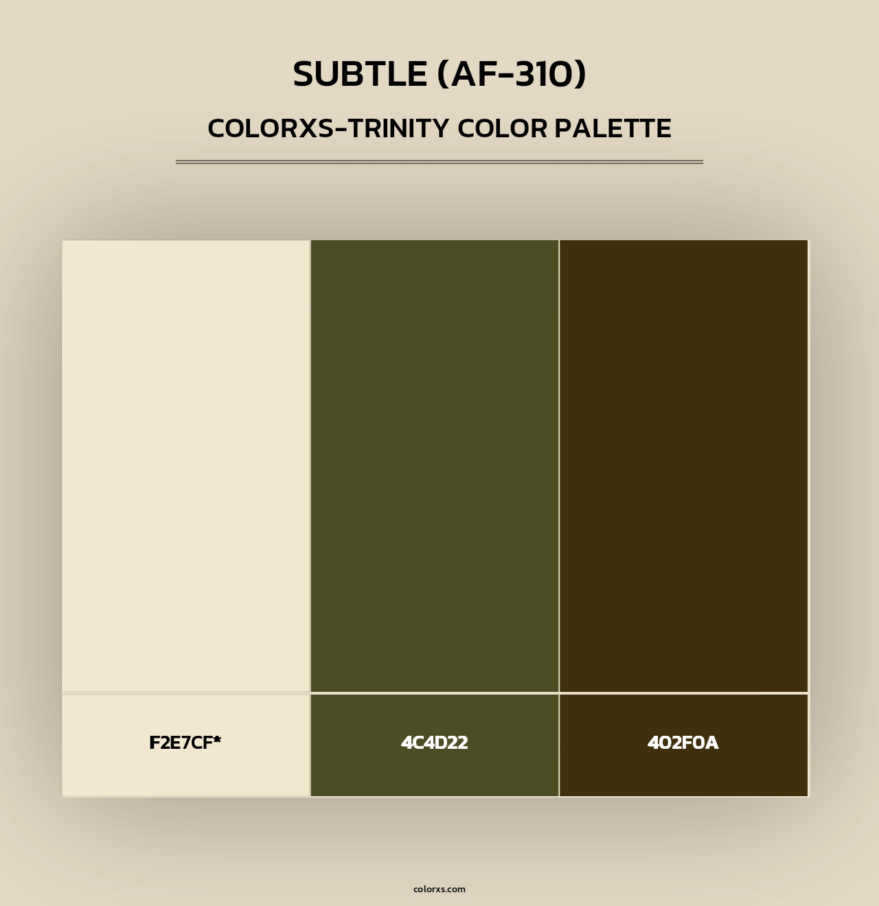 Subtle (AF-310) - Colorxs Trinity Palette