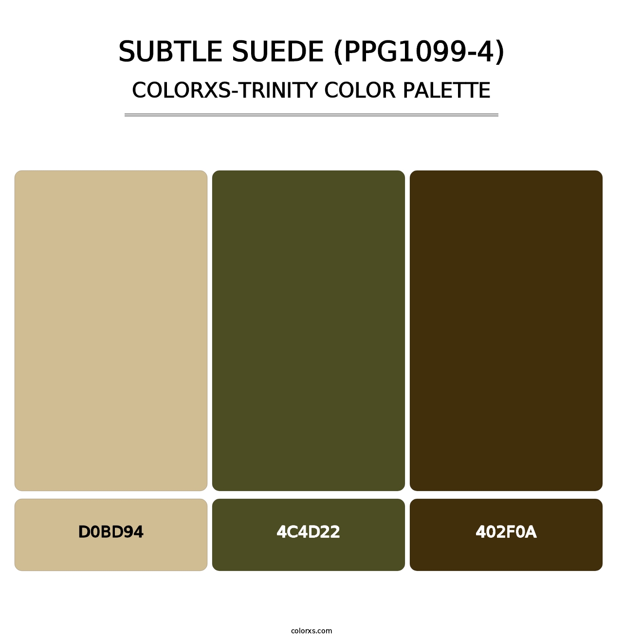 Subtle Suede (PPG1099-4) - Colorxs Trinity Palette
