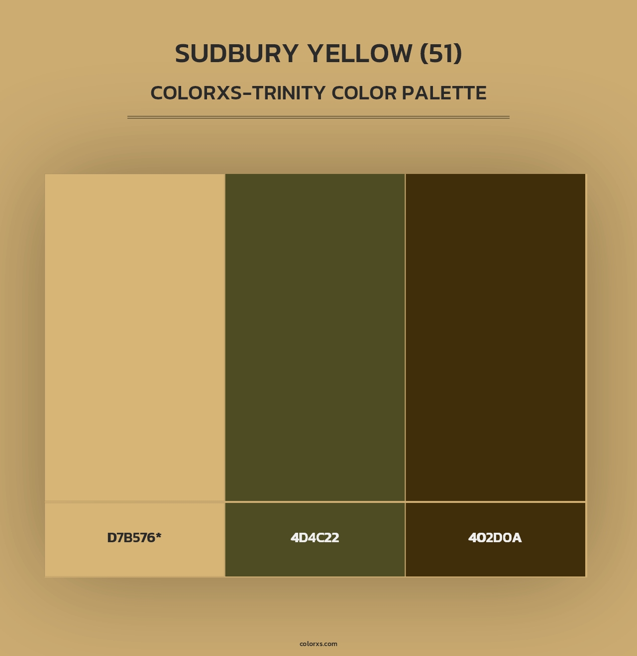 Sudbury Yellow (51) - Colorxs Trinity Palette