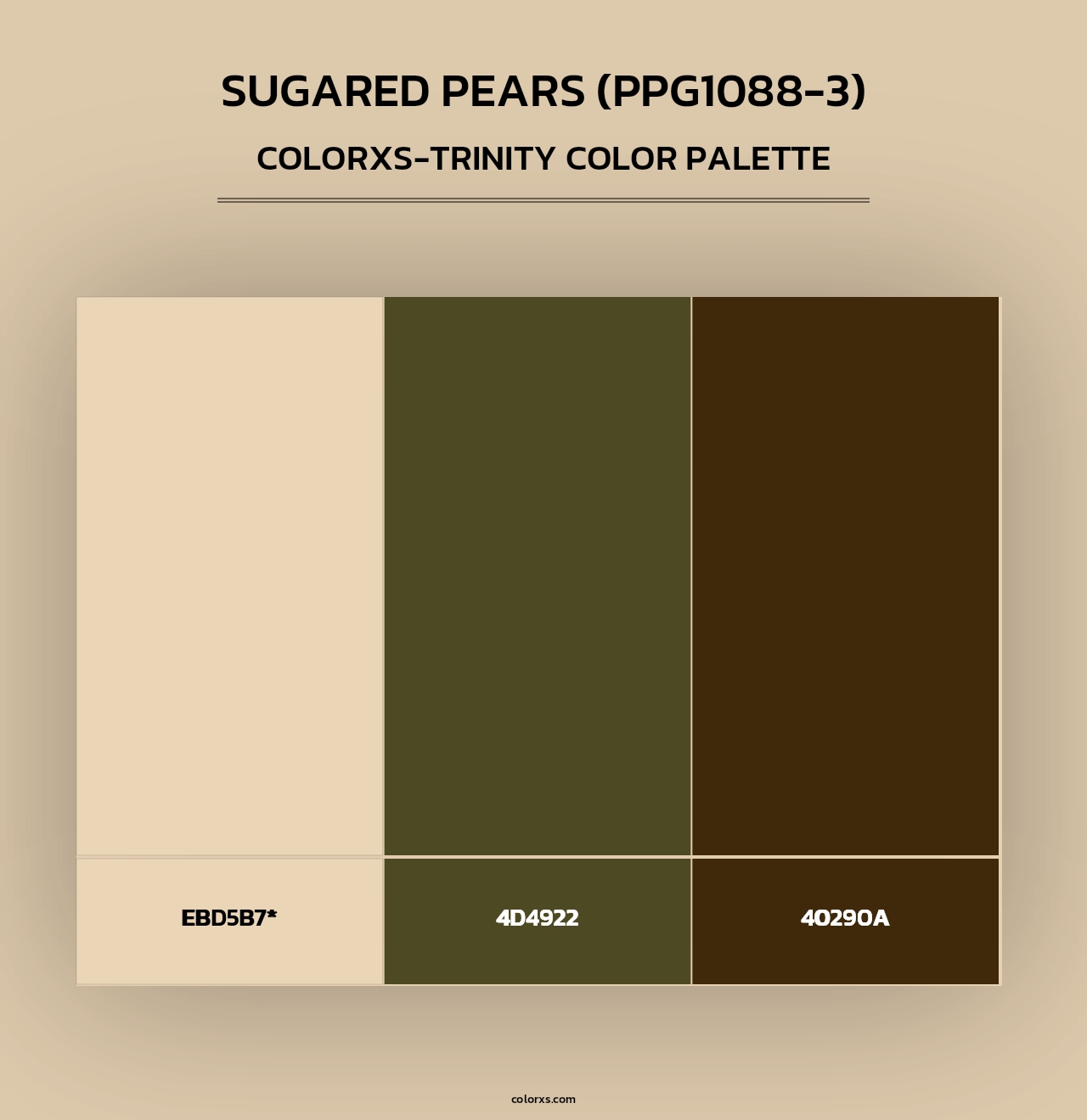 Sugared Pears (PPG1088-3) - Colorxs Trinity Palette