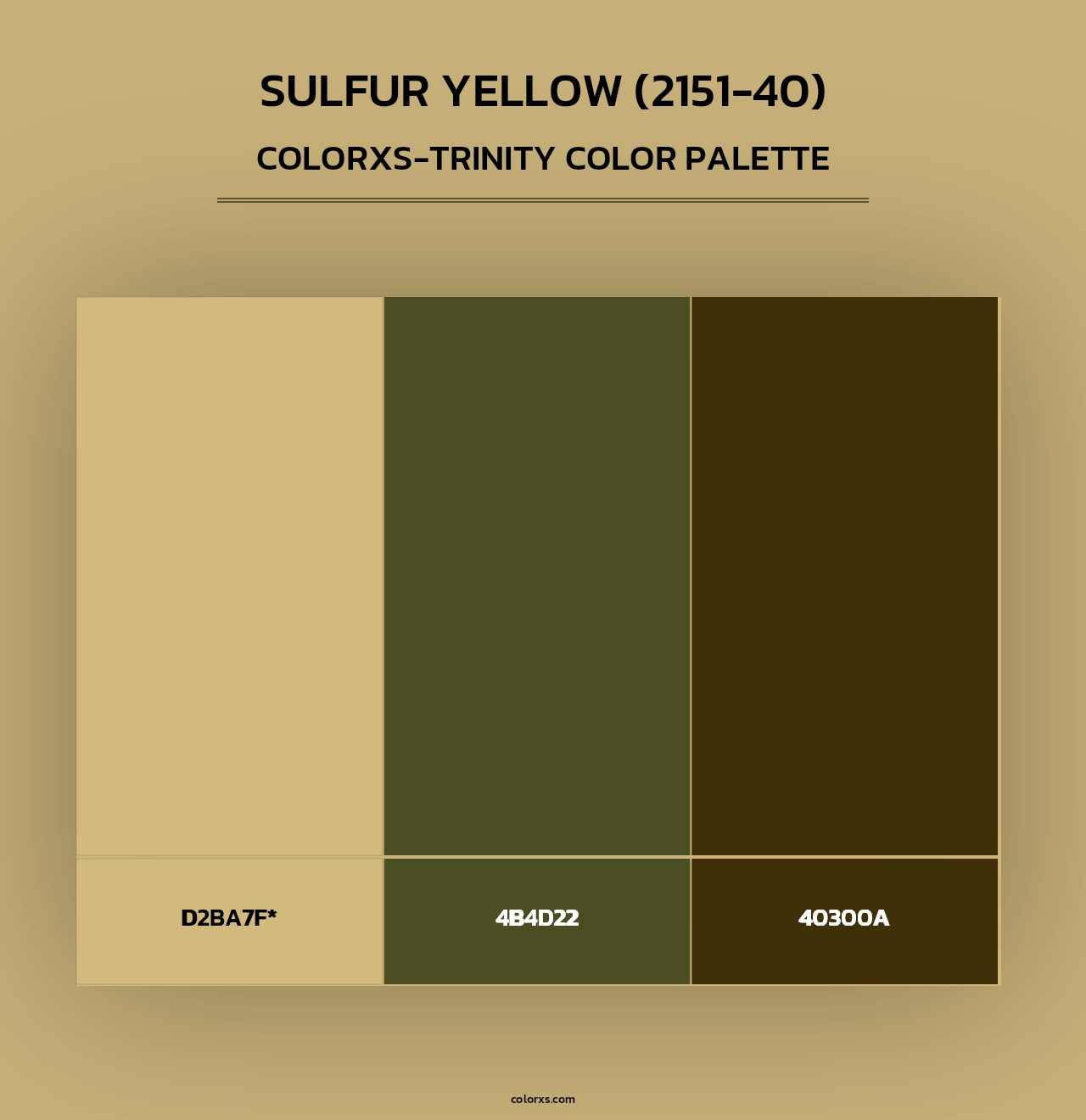 Sulfur Yellow (2151-40) - Colorxs Trinity Palette