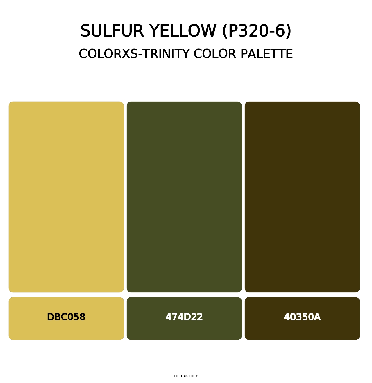 Sulfur Yellow (P320-6) - Colorxs Trinity Palette